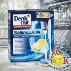 Таблетки для посудомоечных машин Denkmit All in One Revolution 40 шт водорастворимая упаковка Таблетки для посудомоечных машин Denkmit All in One Revolution 40 шт водорастворимая упаковка